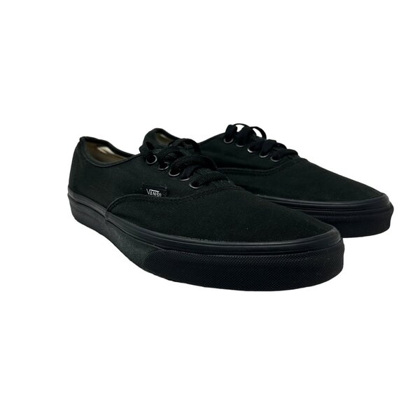 Vans Mens 9 Authentic Low-Top Casual Sneakers Black Canvas Shoes - Picture 13 of 13